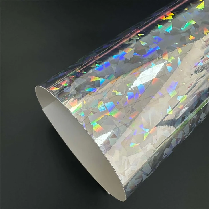 Holográfica de motocicleta envolvente hielo agrietado